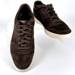 Vince‎ Mens Size 10 Peyton Sneakers Dark Cocoa Brown Suede Casual Lace Up Shoes